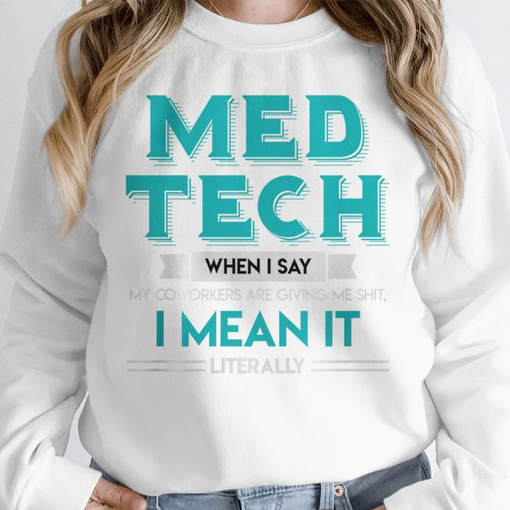 Med Tech Medical Technician Gag Lab Graduation Premium Unisex Sweatshirt