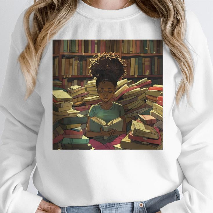 Melanin Afro Women Educated Reading Book History Girls Unisex Sweatshirt Melanin Afro Women Educated Reading Book History Girls Unisex Sweatshirt