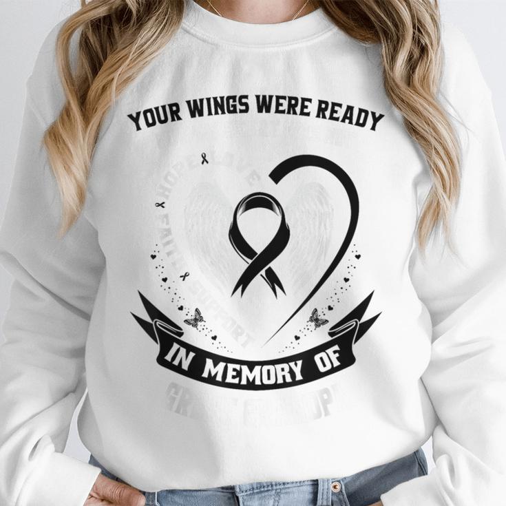 In Memory Of Great Grandpa Melanoma Cancer Awareness Unisex Sweatshirt In Memory Of Great Grandpa Melanoma Cancer Awareness Unisex Sweatshirt