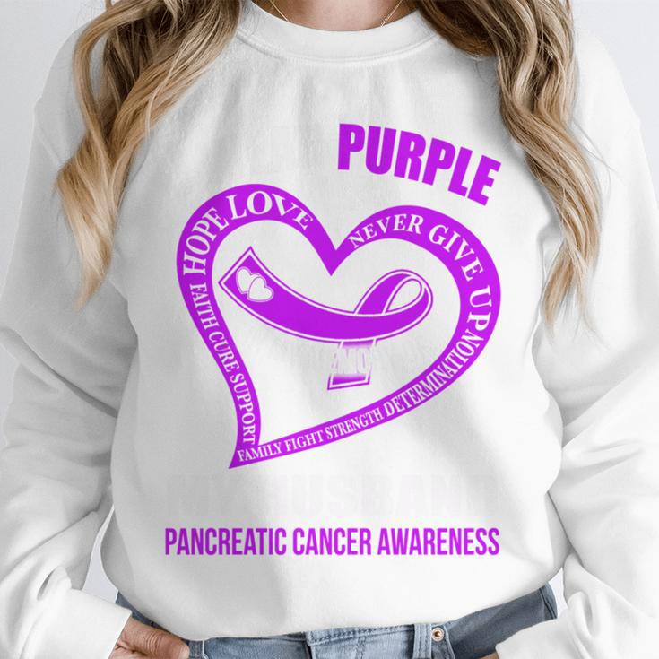 In My Memory Of My Husband PANCREATIC CANCER AWARENESS Unisex Sweatshirt