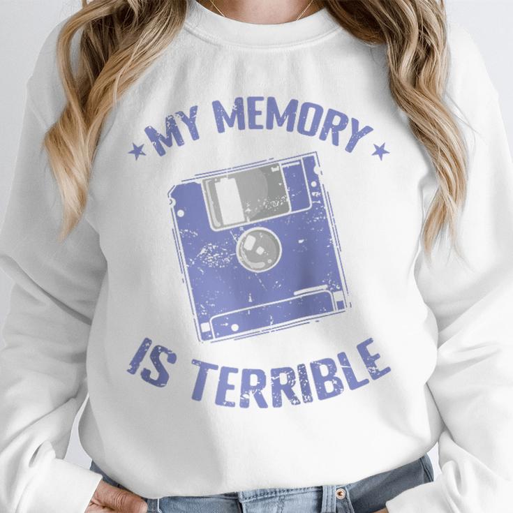 My Memory Is Terrible Floppy Diskette Memory Module Raglan Baseball Tee Unisex Sweatshirt My Memory Is Terrible Floppy Diskette Memory Module Raglan Baseball Tee Unisex Sweatshirt