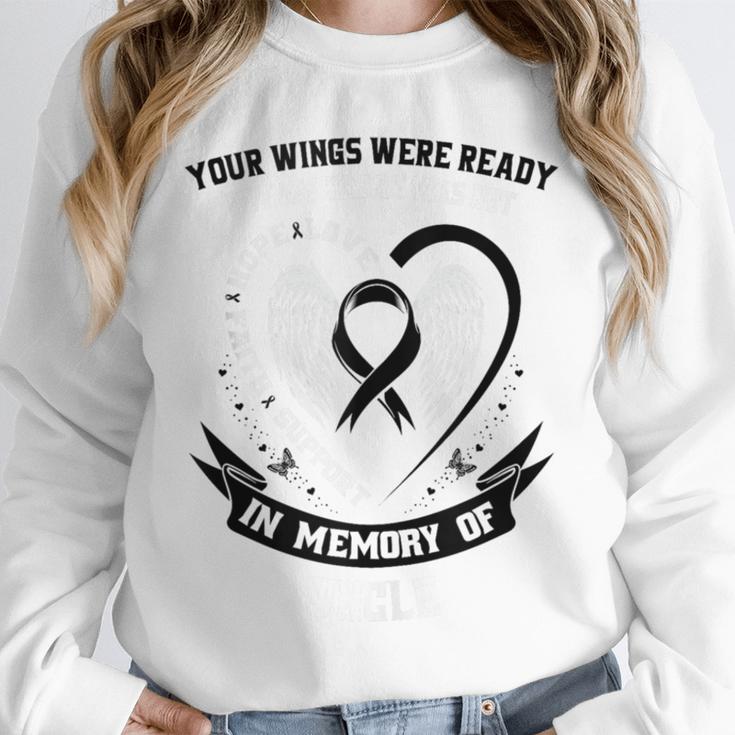 In Memory Of Uncle Melanoma Cancer Awareness Memorial Unisex Sweatshirt