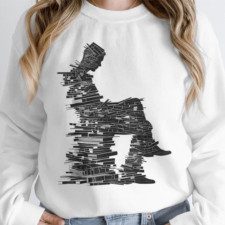 Men Pixel Art Geometric Book Human Drawing Graphic Men Unisex Sweatshirt