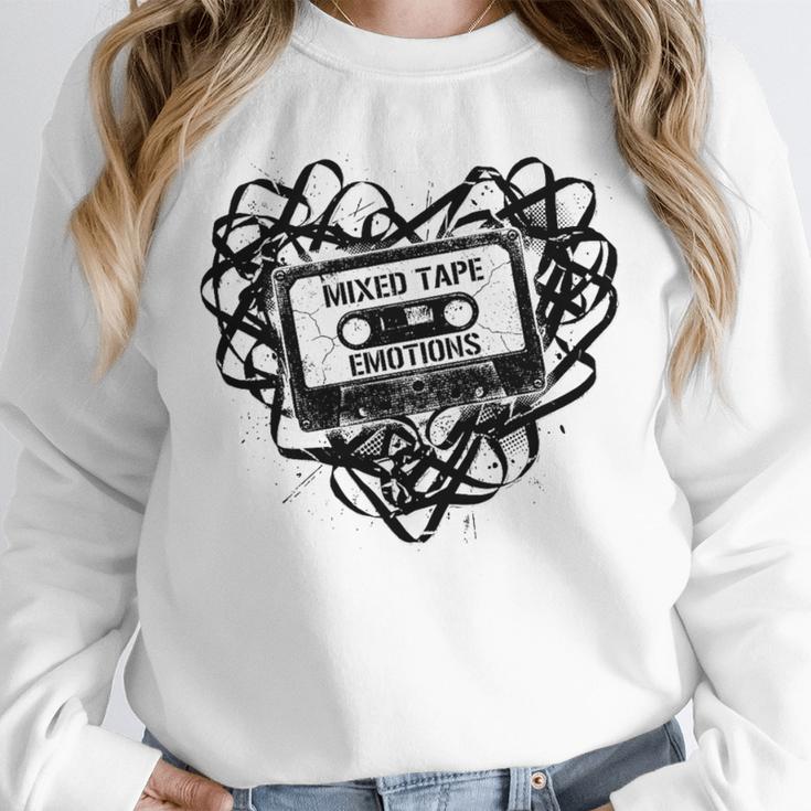 Mixed Tape Emotions Music Lover Nostalgia Quote Premium Tri-Blend Unisex Sweatshirt