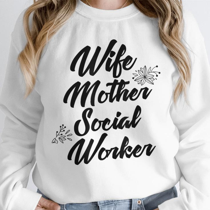 MSW Mom Graduation T-Shirt Social Worker Wife Mother Unisex Sweatshirt