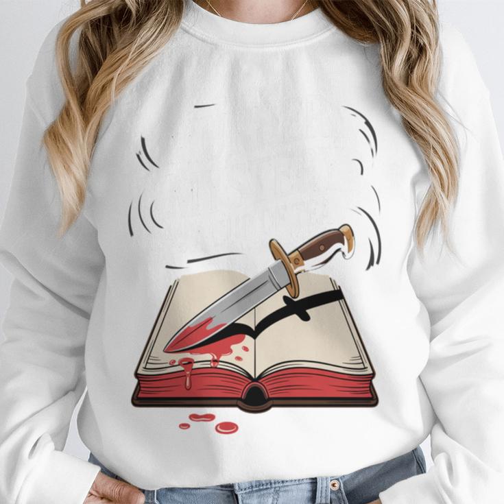 Murder Mystery And a Cup Of Tea Book Humor Unisex Sweatshirt