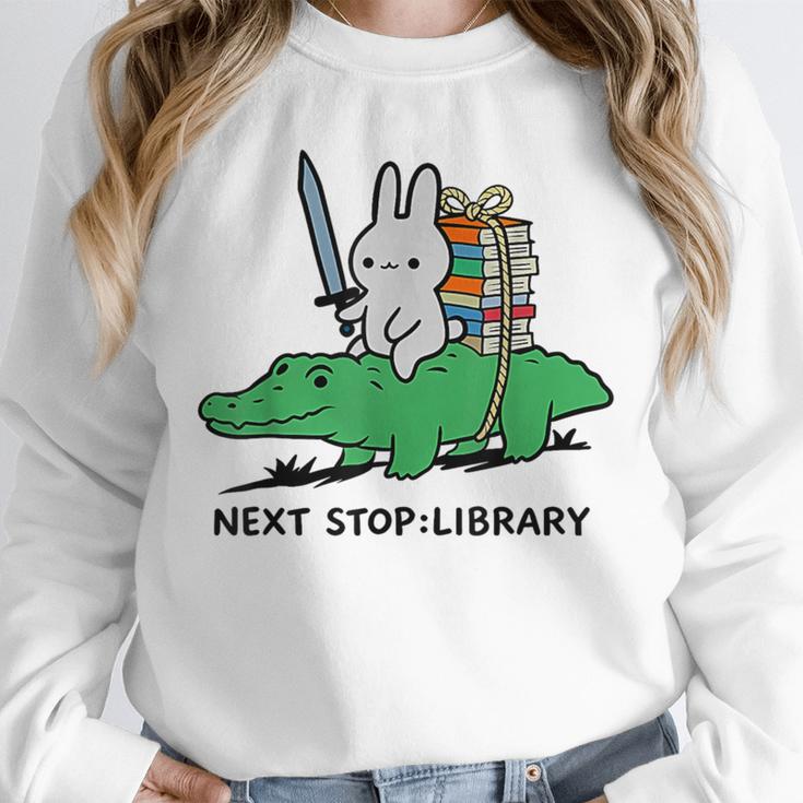 Next Stop Library Reading Book Unisex Sweatshirt Next Stop Library Reading Book Unisex Sweatshirt