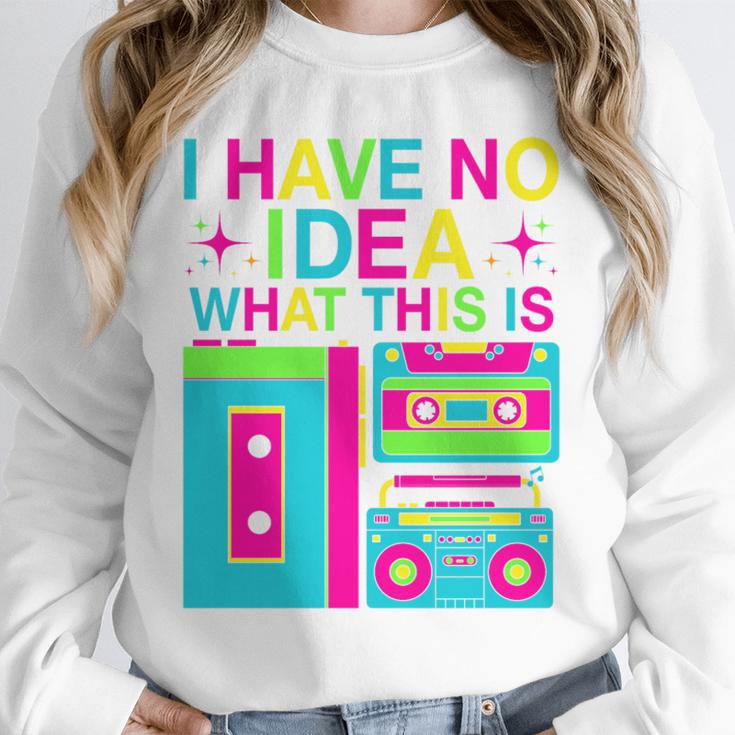 I Have No Idea What This Is Retro 70's 80's 90's Nostalgia Premium Tri-Blend Unisex Sweatshirt