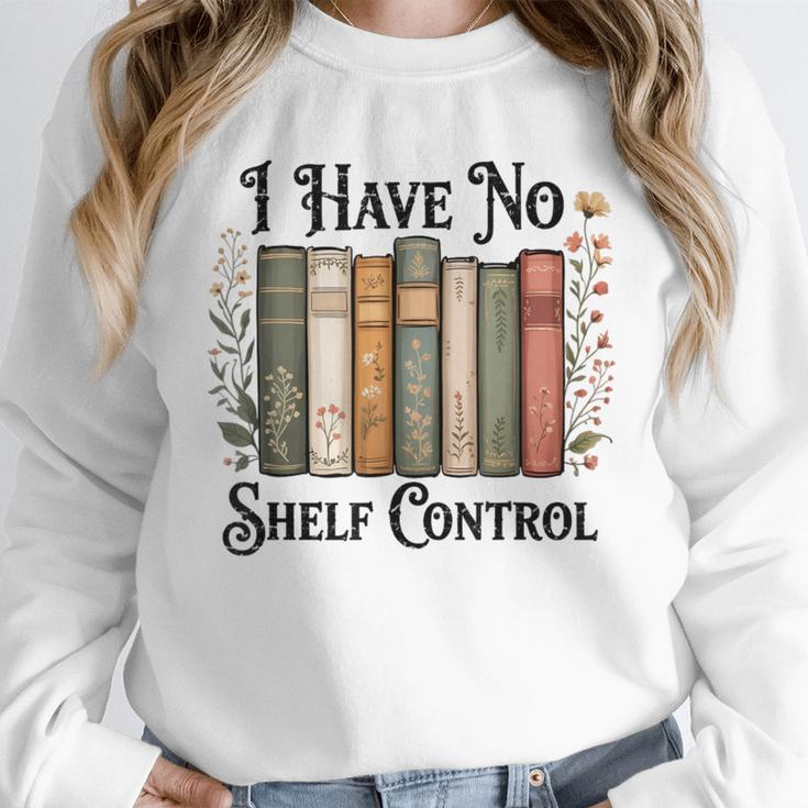 I Have No Shelf Control Flower Book Bookish Unisex Sweatshirt