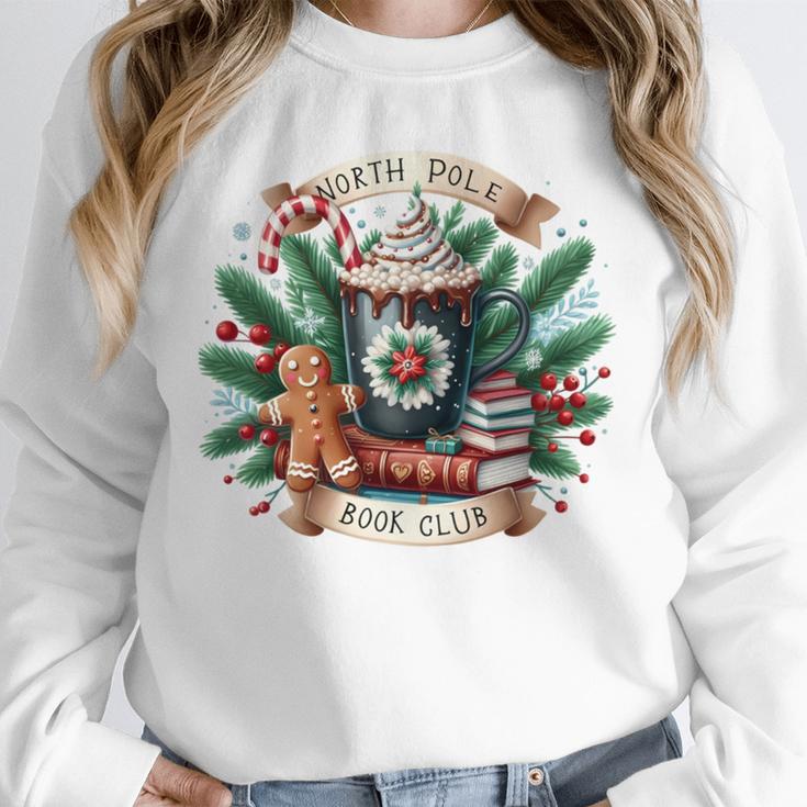 North Pole Book Club Books Reading Mug Gingerbread Unisex Sweatshirt