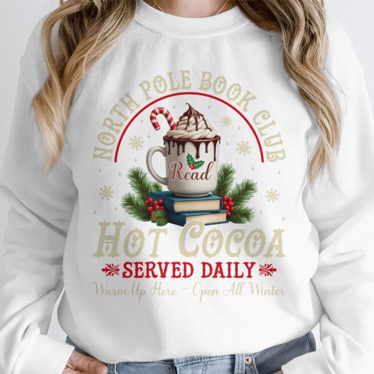 North Pole Book Club Hot Cocoa Librarians Bookish Christmas Unisex Sweatshirt North Pole Book Club Hot Cocoa Librarians Bookish Christmas Unisex Sweatshirt