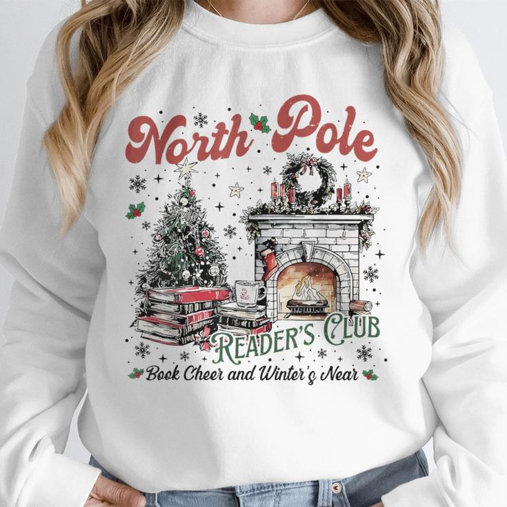North Pole Book Club Book Lover Bookish Bookworm Christmas Unisex Sweatshirt
