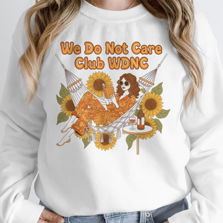 We Do Not Care Club WDNC Reading Book Boho Floral Unisex Sweatshirt