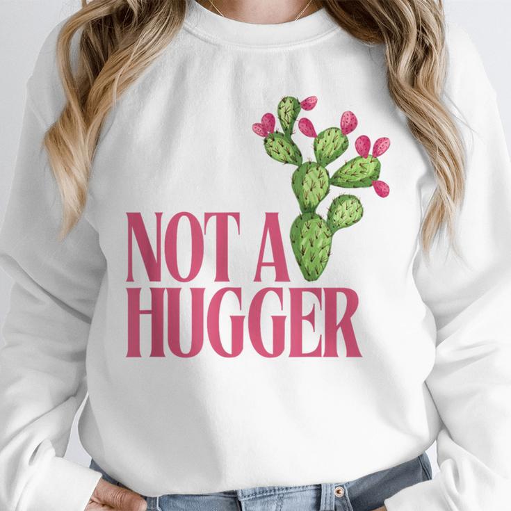 Not a Hugger Sarcastic Introvert Cactus Theme Women Unisex Sweatshirt Not a Hugger Sarcastic Introvert Cactus Theme Women Unisex Sweatshirt