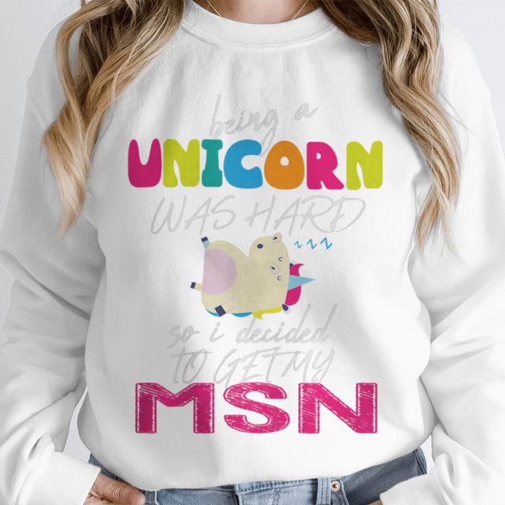 Nurse MSN Graduation Unicorn T-Shirt Nursing School Unisex Sweatshirt