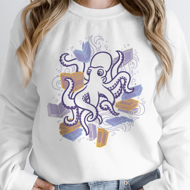 Octopus Book Reader Unisex Sweatshirt