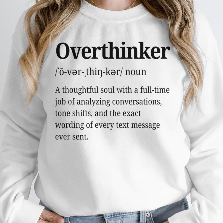 Overthinker Definition Anxiety Introvert Personality Premium Tri-Blend Unisex Sweatshirt