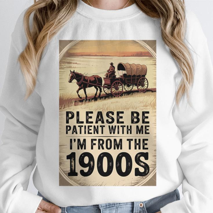 Be Patient With Me I'm From The 1900s Birthday Retirement Premium Tri-Blend Unisex Sweatshirt