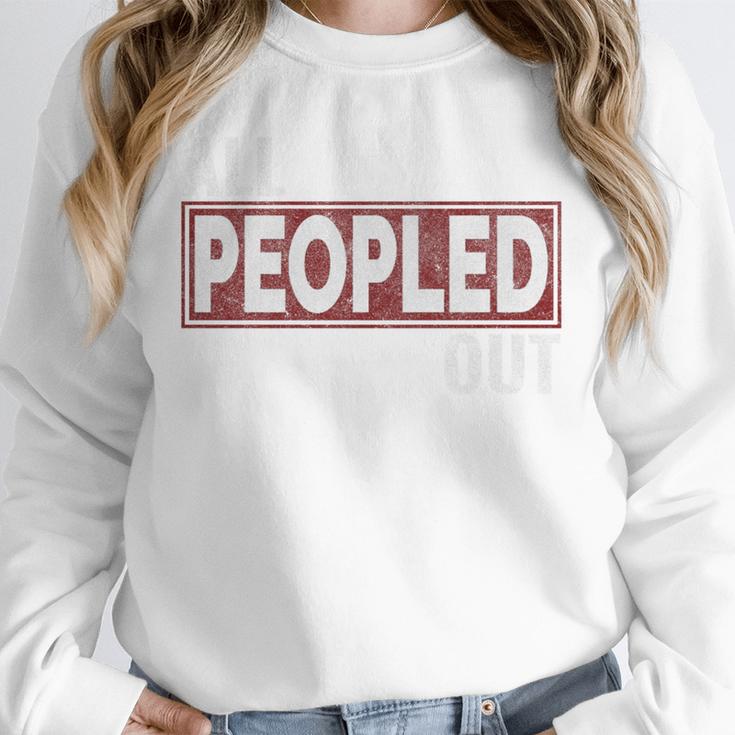 All Peopled Out Introvert Joke Sarcastic Quote Premium Tri-Blend Unisex Sweatshirt All Peopled Out Introvert Joke Sarcastic Quote Premium Tri-Blend Unisex Sweatshirt