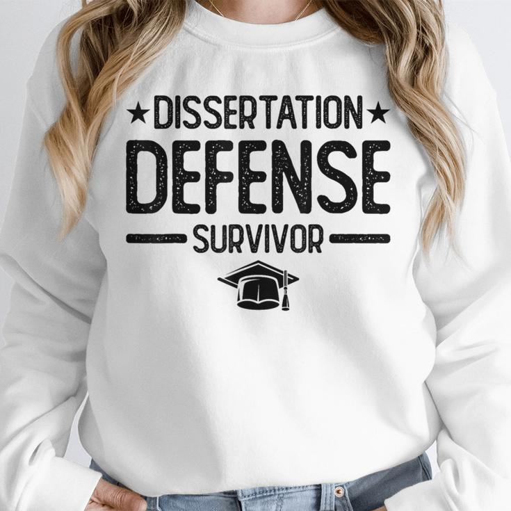 PhD Graduation Dissertation Defense Survivor PhD Unisex Sweatshirt