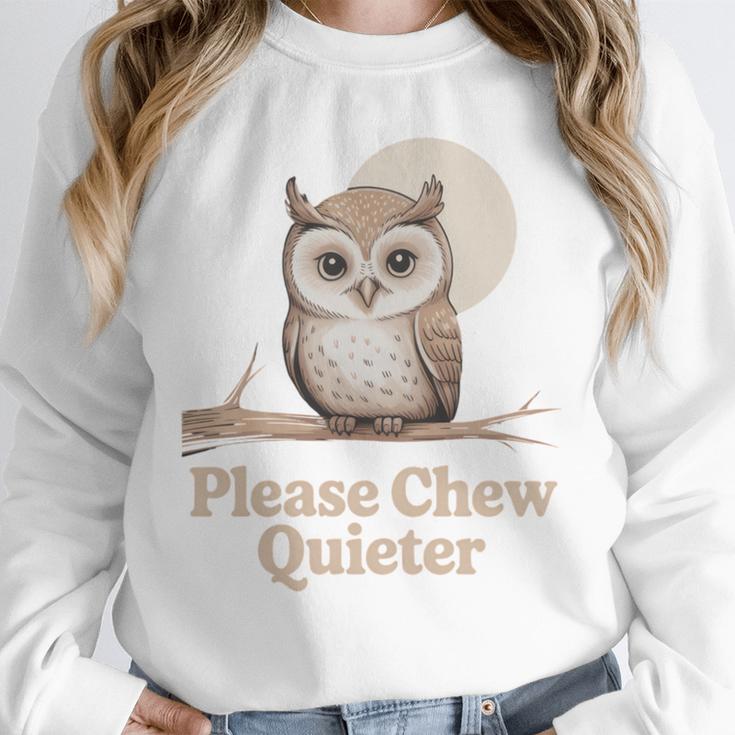 Please Chew Quieter Introvert Christmas Bird Lover Unisex Sweatshirt