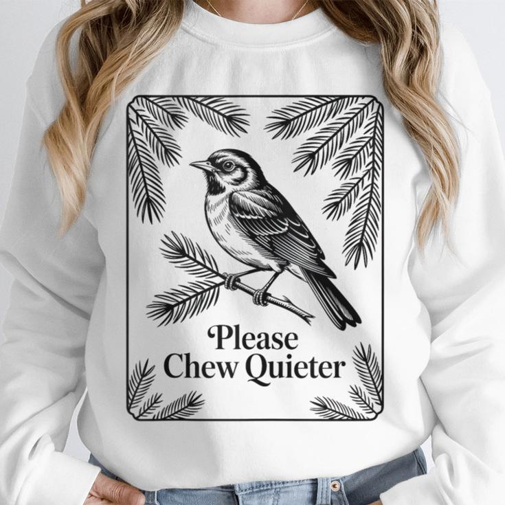 Please Chew Quieter Introvert Nature Bird Lover Unisex Sweatshirt Please Chew Quieter Introvert Nature Bird Lover Unisex Sweatshirt