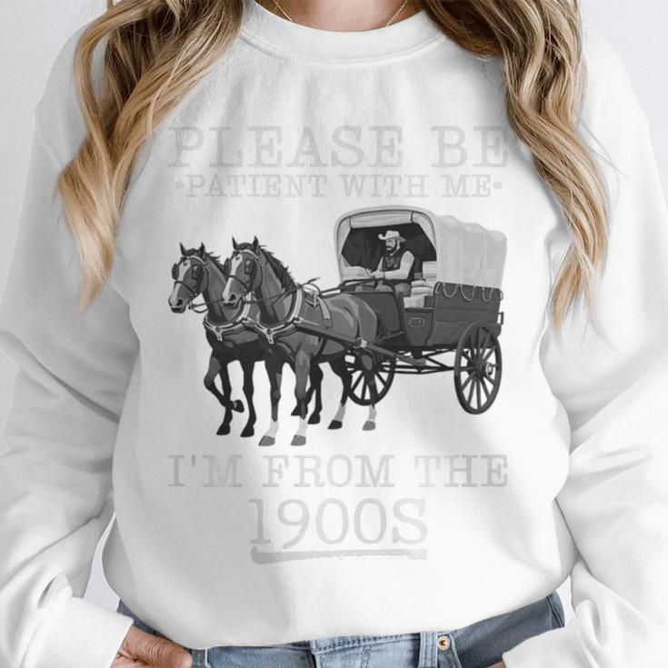 Please Be Patient With Me I'm From The 1900s Humorous Saying Premium Tri-Blend Unisex Sweatshirt
