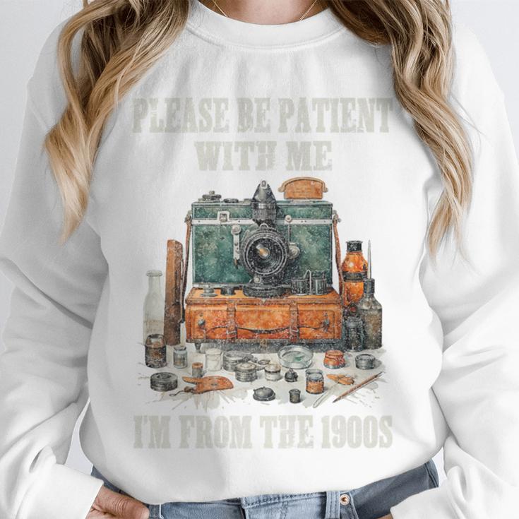 Please Be Patient With Me I'm From The 1900s Photographer Premium Unisex Sweatshirt