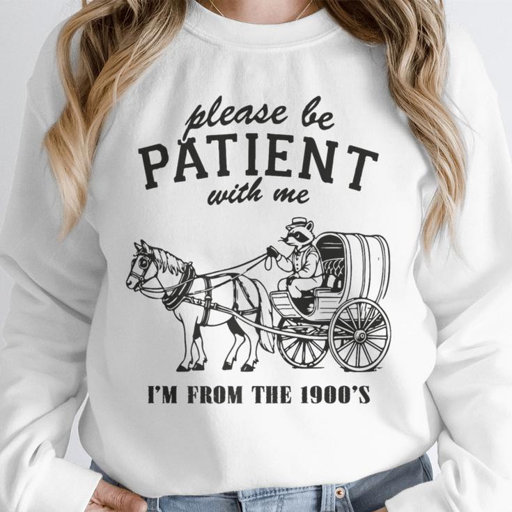 Please Be Patient I'm From The 1900s Raccoon Lover Premium Unisex Sweatshirt