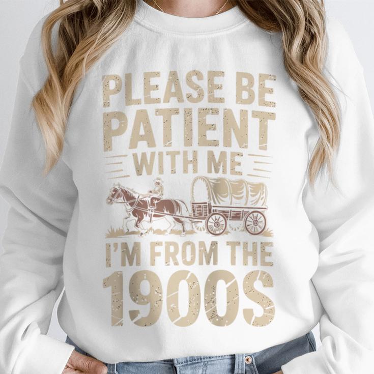 Please Be Patient With Me I'm From The 1900S Raglan Baseball Tee Unisex Sweatshirt