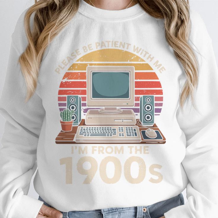 Please Be Patient I'm From The 1900s Retro Computer Geek PC Premium Unisex Sweatshirt