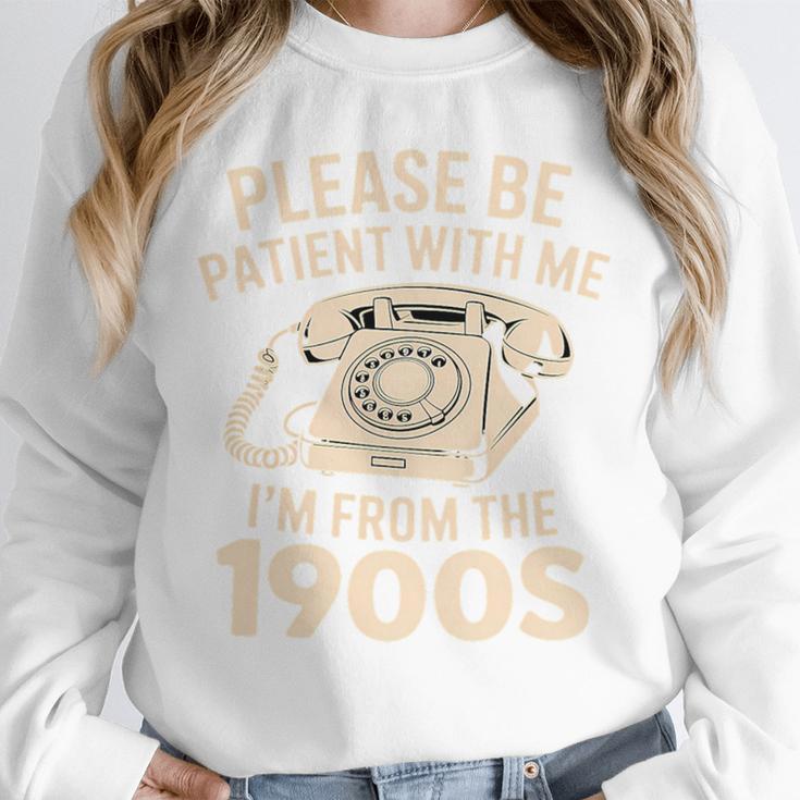 Please Be Patient With Me I'm From The 1900s Retro Humor Premium Tri-Blend Unisex Sweatshirt