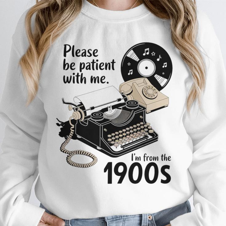 Please Be Patient I'm From The 1900s Sarcastic Joke Premium Tri-Blend Unisex Sweatshirt Please Be Patient I'm From The 1900s Sarcastic Joke Premium Tri-Blend Unisex Sweatshirt