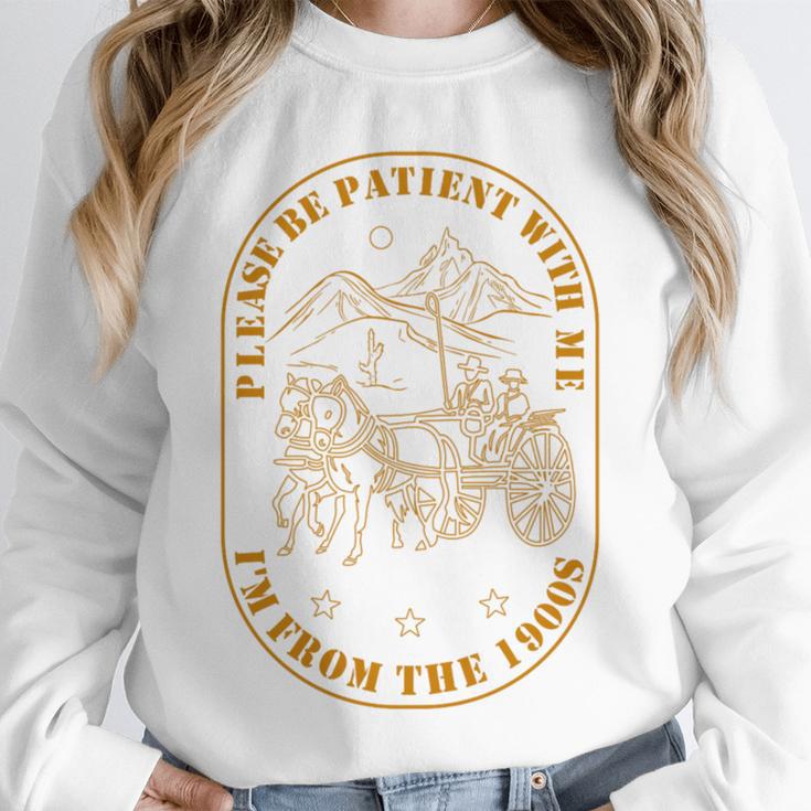 Please Be Patient I'm From The 1900s Vintage Country Gag Tee Premium Tri-Blend Unisex Sweatshirt