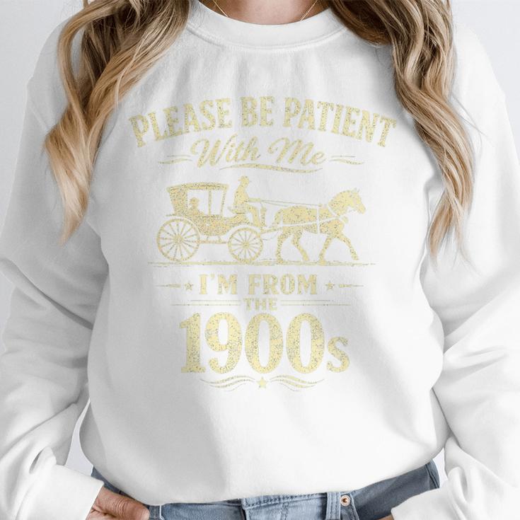 Please Be Patient With Me I'm From The 1900s Vintage Premium Tri-Blend Unisex Sweatshirt