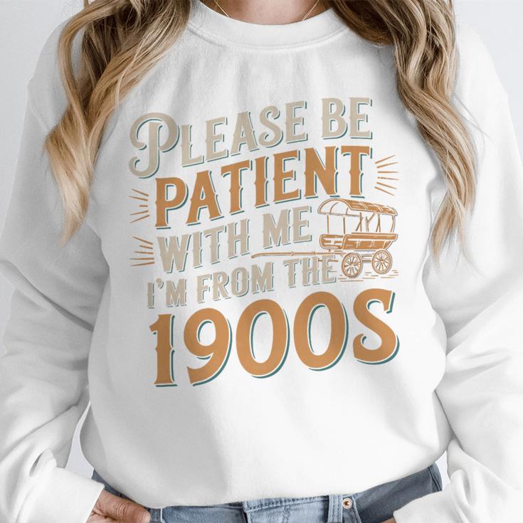 Please Be Patient With Me I'm From The 1900s Vintage Quote Premium Tri-Blend Unisex Sweatshirt