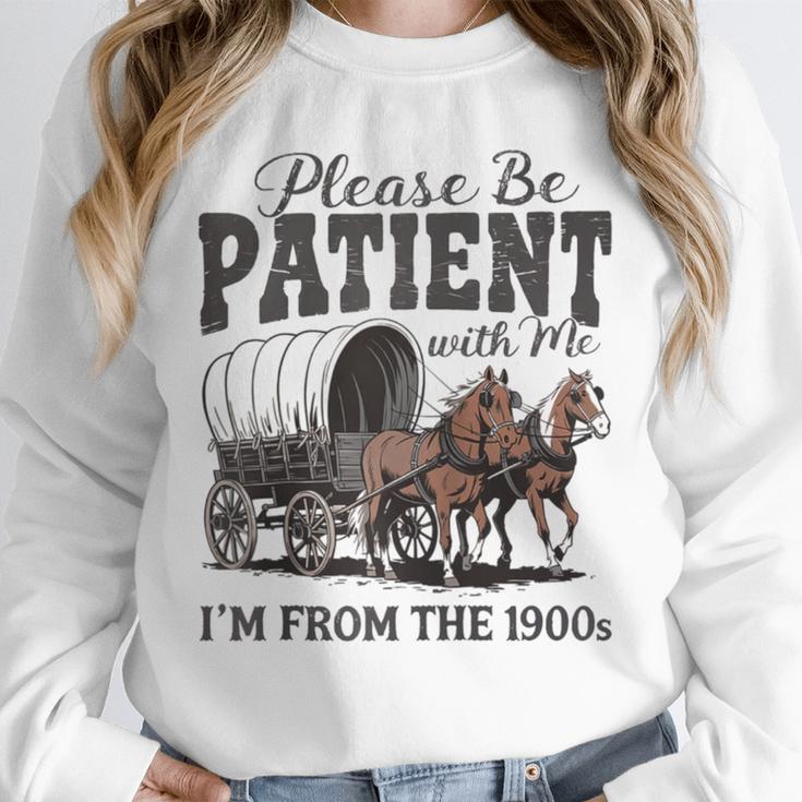 Please Be Patient With Me I'm From The 1900s Vintage Raglan Baseball Tee Unisex Sweatshirt Please Be Patient With Me I'm From The 1900s Vintage Raglan Baseball Tee Unisex Sweatshirt