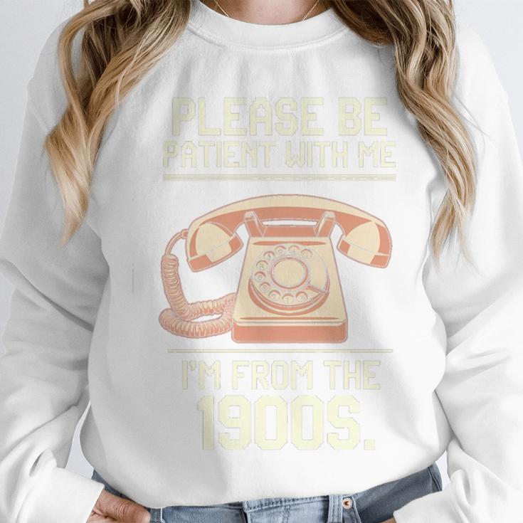 Please Be Patient With Me I'm From The 1900s Vintage Retro Premium Tri-Blend Unisex Sweatshirt