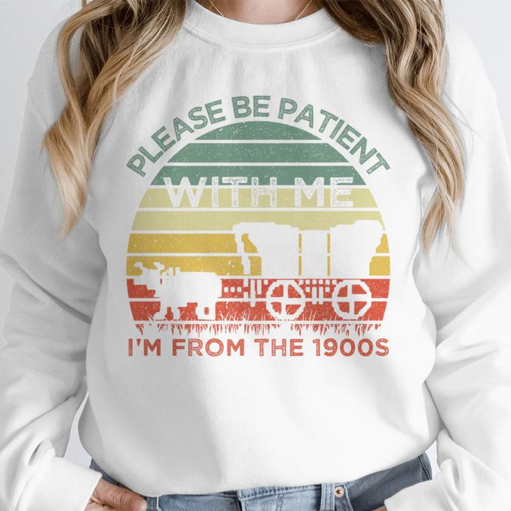 Please Be Patient With Me I'm From The 1900s Vintage Sunset Premium Unisex Sweatshirt