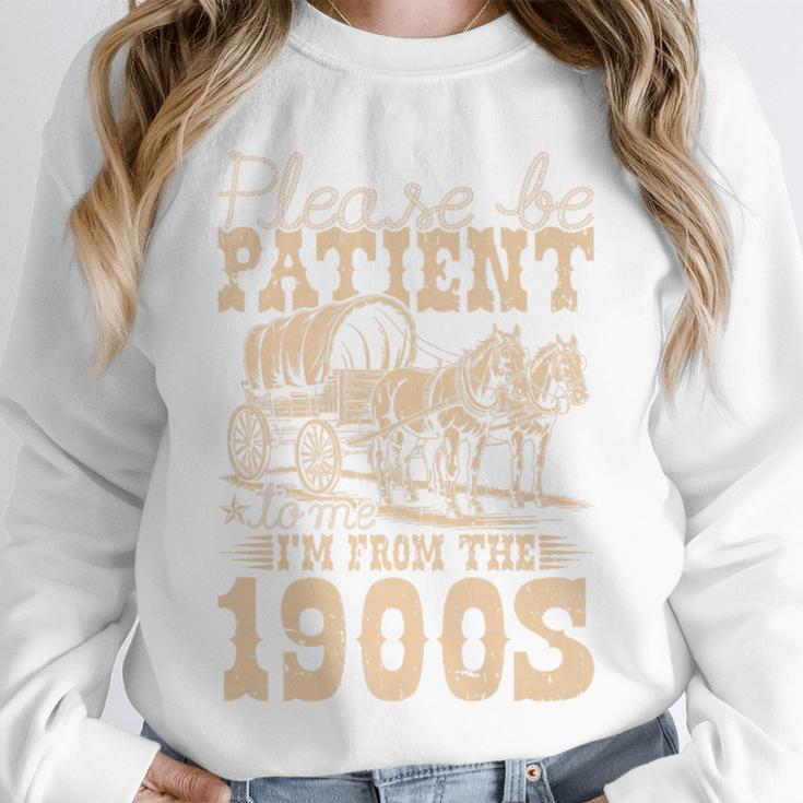 Please Be Patient To Me I'm From The 1900s Wild West Vintage Premium Unisex Sweatshirt
