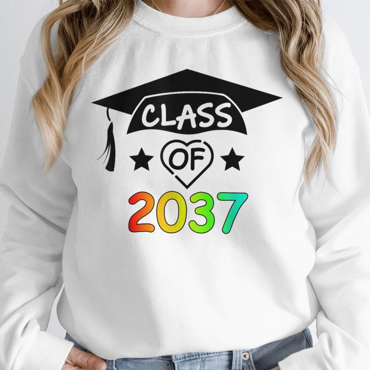 Pre-K -12th Grade Hand Prints Space Graduation Class Of 2037 Unisex Sweatshirt