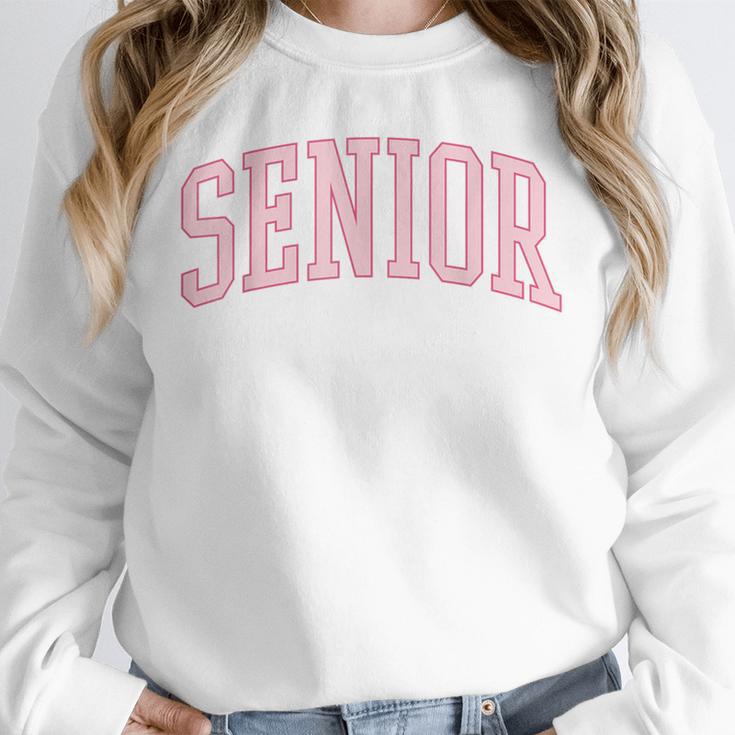 Preppy Varsity Pink Senior Graduation Unisex Sweatshirt
