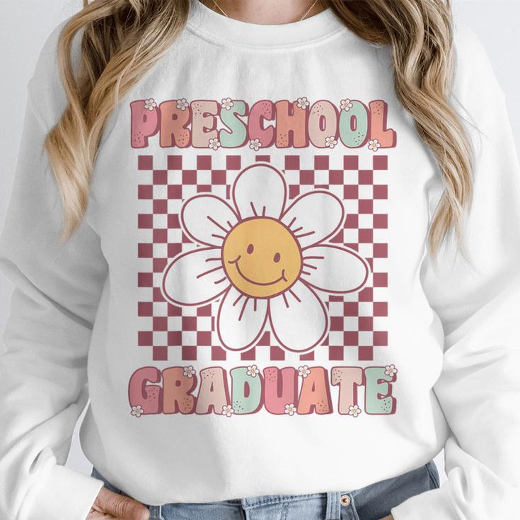 Preschool Graduation Graduate Cute Groovy Last Day Of Pre K Unisex Sweatshirt