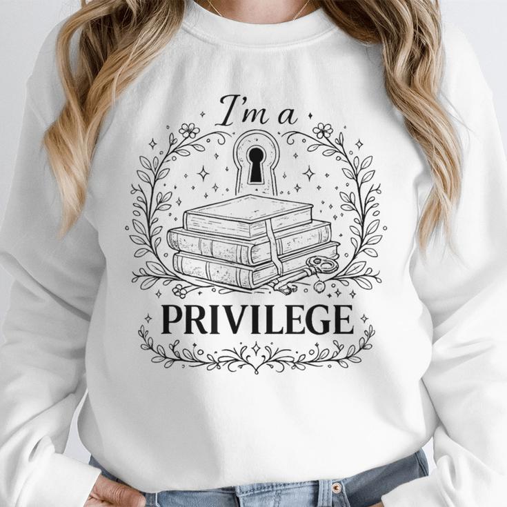 Im A Privilege Vintage Book Illustration Unisex Sweatshirt