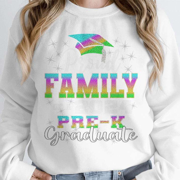 Proud Family Of PreK School Graduate 2024 Graduation Family Premium Unisex Sweatshirt