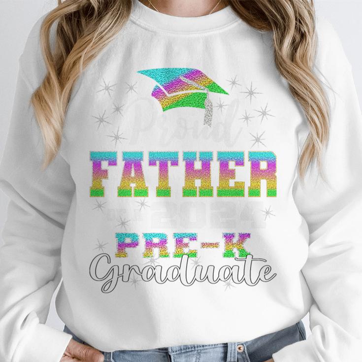 Proud Father Of PreK School Graduate 2024 Graduation Father Premium Unisex Sweatshirt