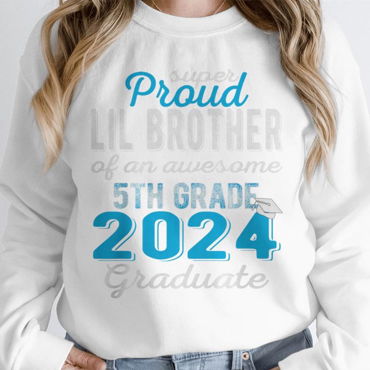 Proud Little Brother Of 5th Grade Graduate 2024 Graduation Premium Unisex Sweatshirt