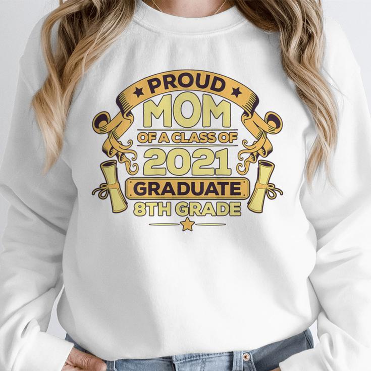 Proud Mom Graduation Of 8th Grade Graduate Unisex Sweatshirt