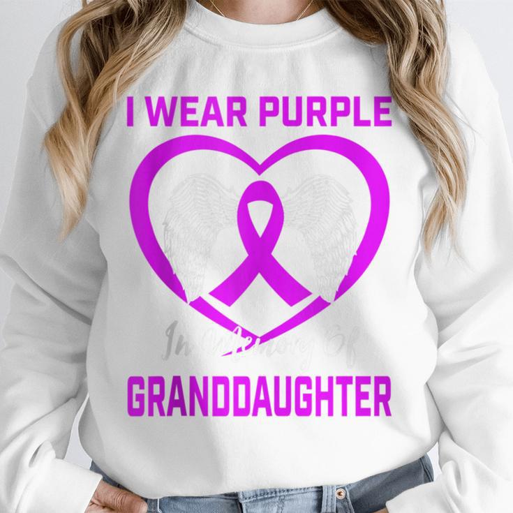 Purple In Memory Of Granddaughter Epilepsy Memorial Graphic Unisex Sweatshirt Purple In Memory Of Granddaughter Epilepsy Memorial Graphic Unisex Sweatshirt