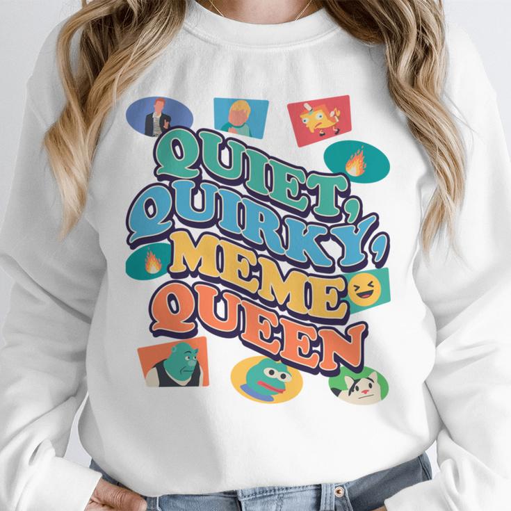 Quiet Quirky Meme Queen Introvert Anti People Meme Lovers Unisex Sweatshirt Quiet Quirky Meme Queen Introvert Anti People Meme Lovers Unisex Sweatshirt